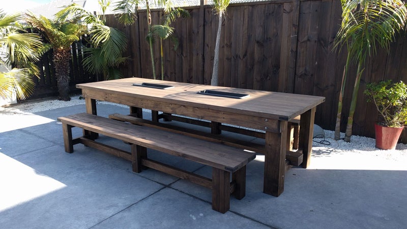 Large Quality Solid Rustic Outdoor Tables Trade Me To Enlarge Photo