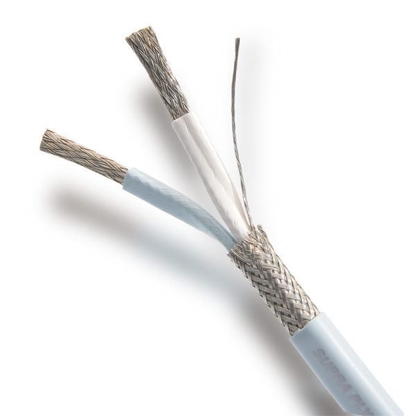 SUPRA PLY 3.4S COMBICON - SHIELDED SPEAKER CABLE 2 x 3.4MM Terminated 2 Mtr Pair Carousel 2