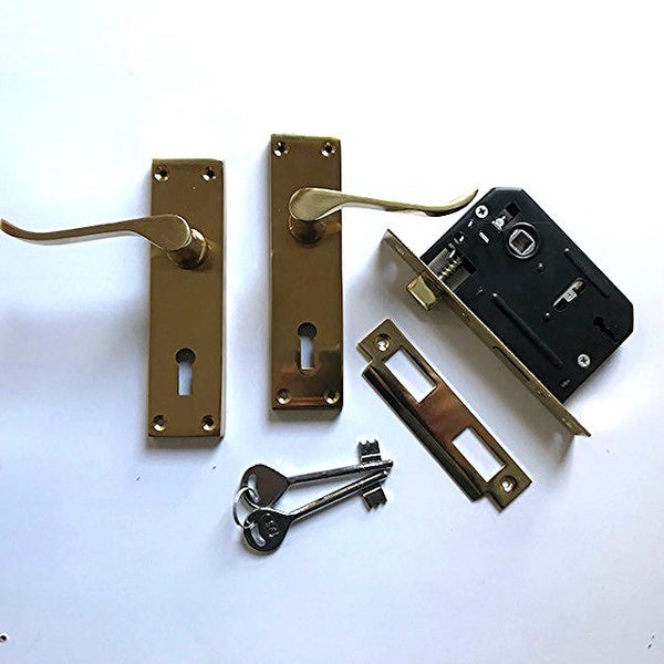 French Door Handles Pr With Lock Trade Me