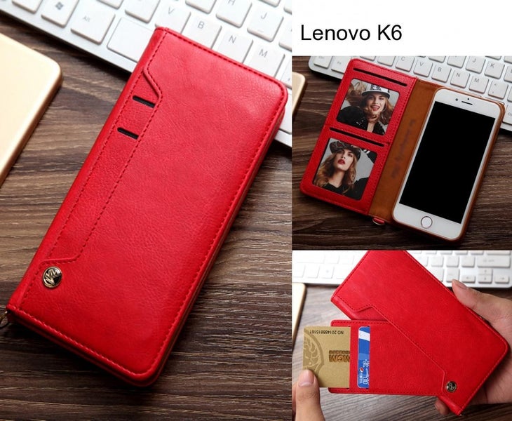 Lenovo K6 case flip leather wallet case 6 card slots Carousel 1