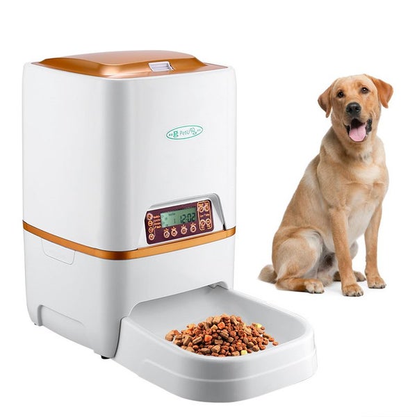 Automatic Pet Feeder - For Dry Food, 6L Capacity, Voice Record, Adjust Serving Carousel 1
