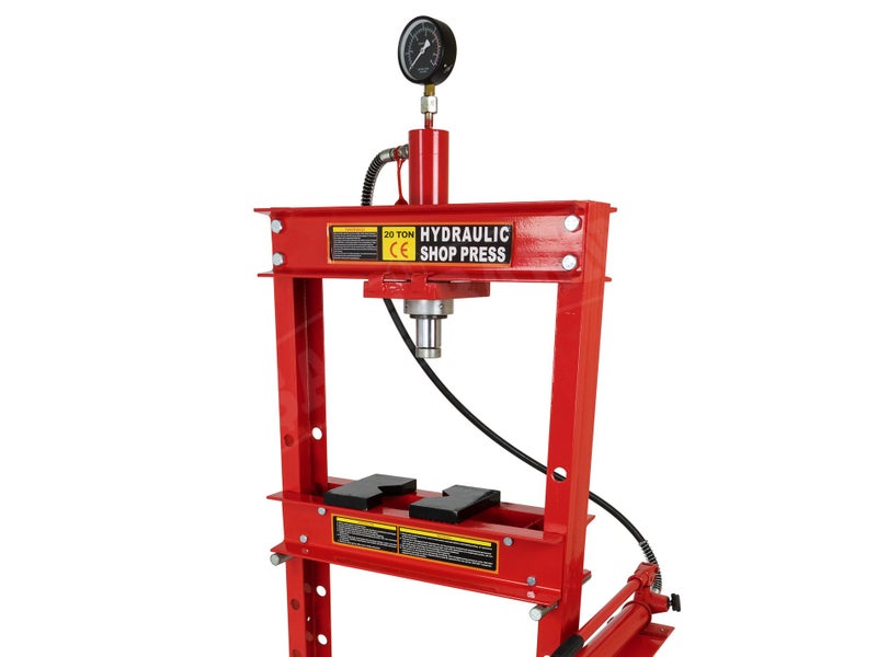 20 Ton Shop Press Hydraulic Ram + Pressure Gauge | Heavy Duty Steel | TOOLCHIEF Carousel 2