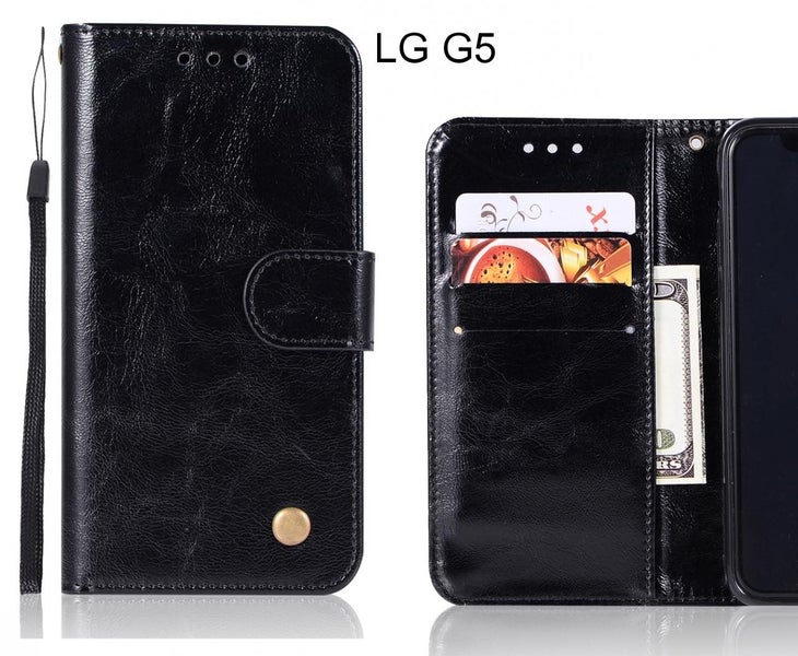LG G5 Case Vintage Fine Leather Wallet Case Carousel 1