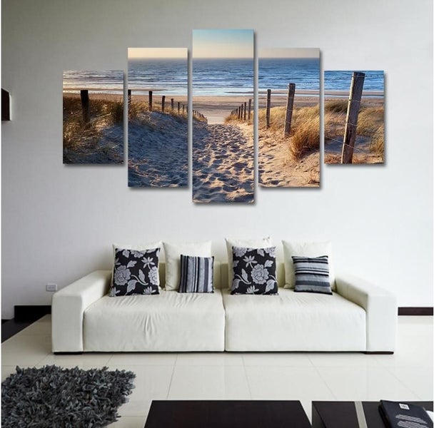 Wall Art Beach 5 Panel Carousel 1