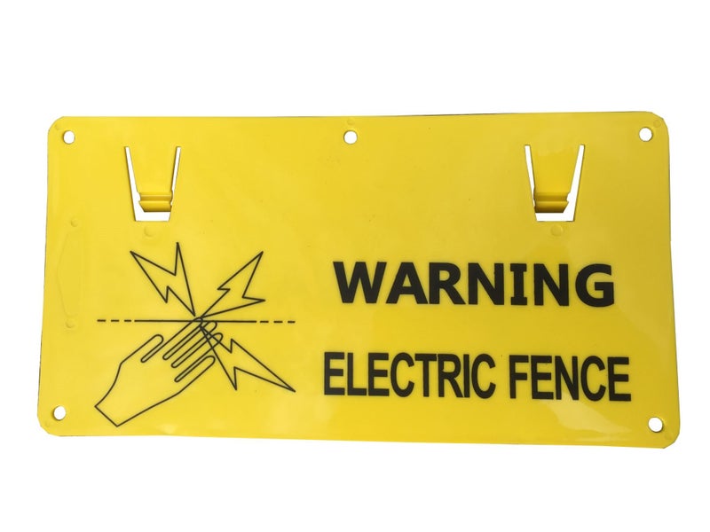ELECTRIC FENCE WARNING SIGN X 20 ** DOUBLE SIDED Carousel 1