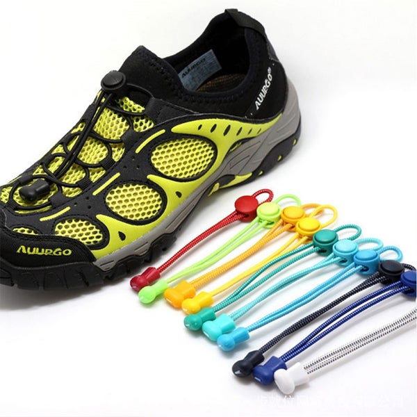 1 Pair Elastic No-Tie Shoelaces for Sport Shoes (White) Carousel 1