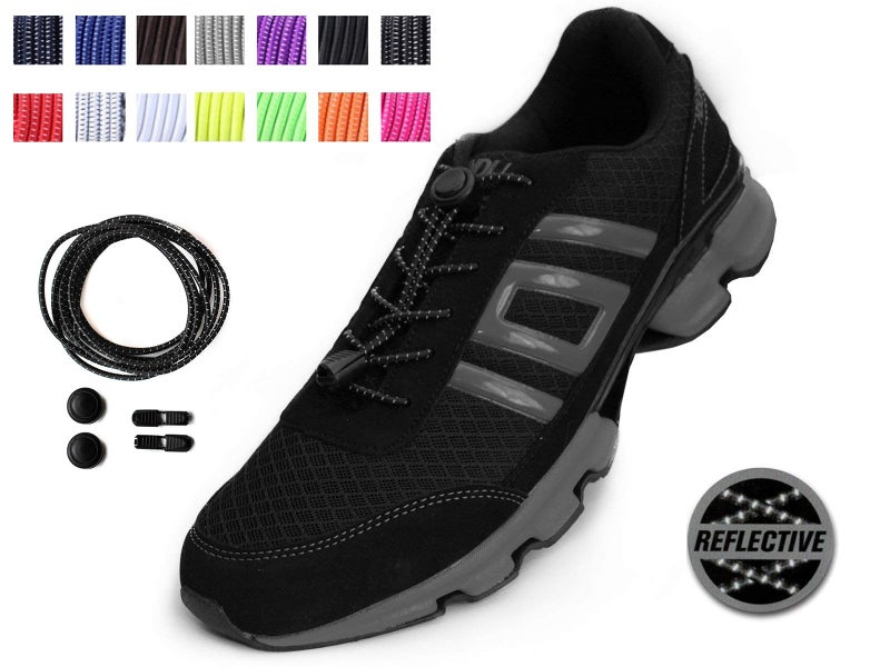 2 Pairs Elastic No-Tie Shoelaces for Sport Shoes, 8 Colours62958561070210117
