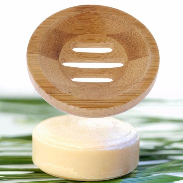 Soap Dish Wooden Round All Natural Holder Bamboo Eco Trade Me