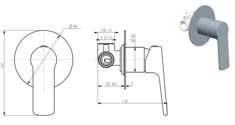 Shower Mixer 30% OFF Only $84 Carousel 2