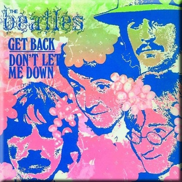 The Beatles Fridge Magnet Get Back Dont Let Me Down new Official 76mm x 76mm Carousel 1