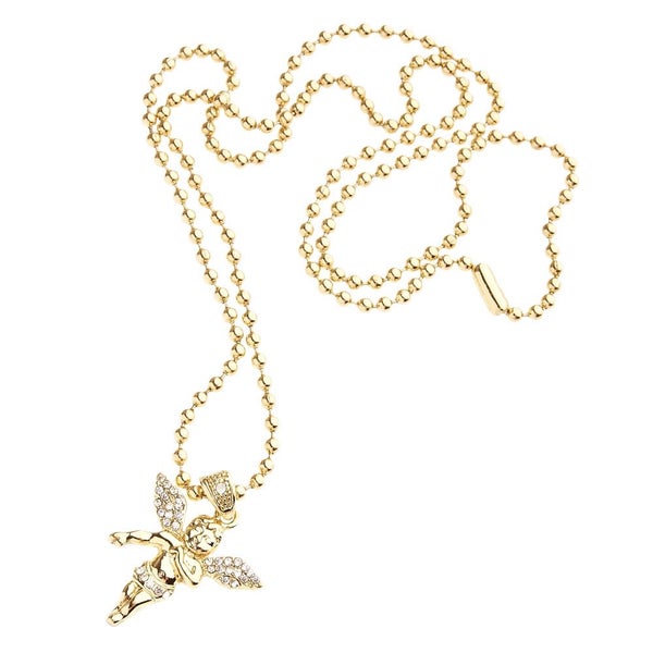 Iced Out Bling Fashion Chain - MICRO ANGEL gold Carousel 2