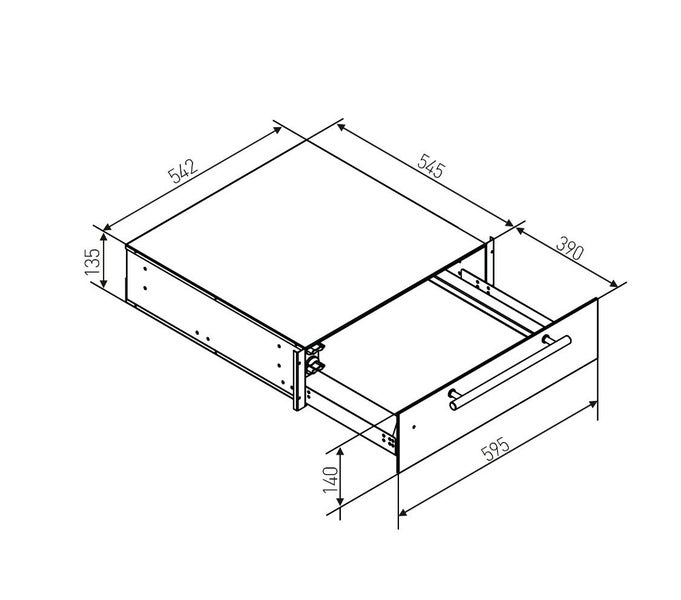 Warmer Drawer for 600 mm S/steel Carousel 2