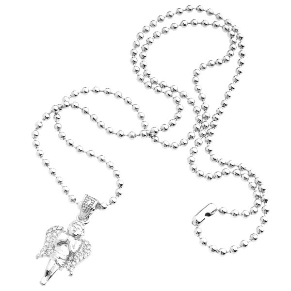 Iced Out Bling Fashion Chain - MICRO ANGEL silver Carousel 2