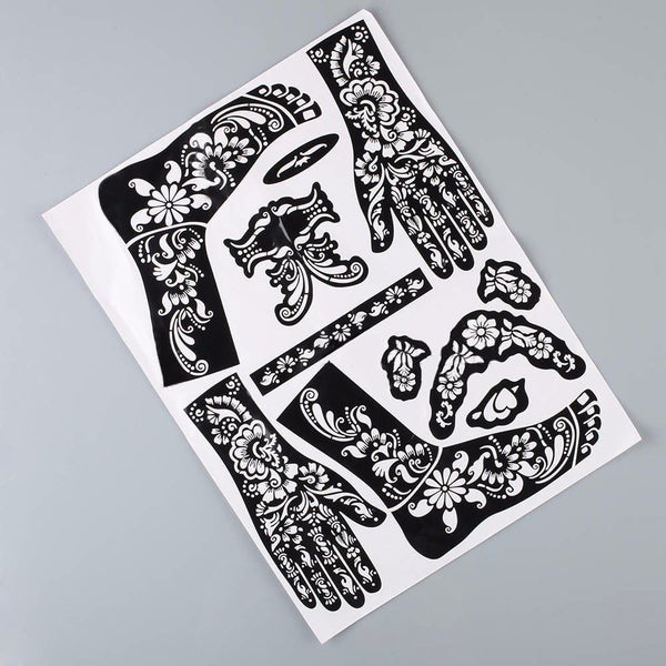 Henna Fashional Temporary Tattoo Stencils Templates Stickers Hands Feet Painting63614952756739113