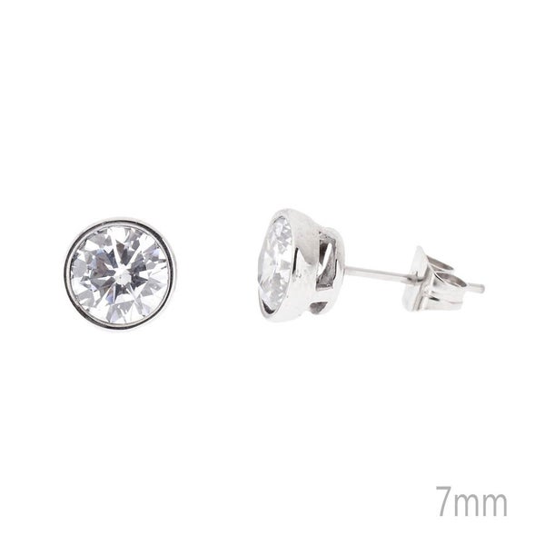 Iced Out Bling Stainless Steel Ear Stud - BEZEL Carousel 2