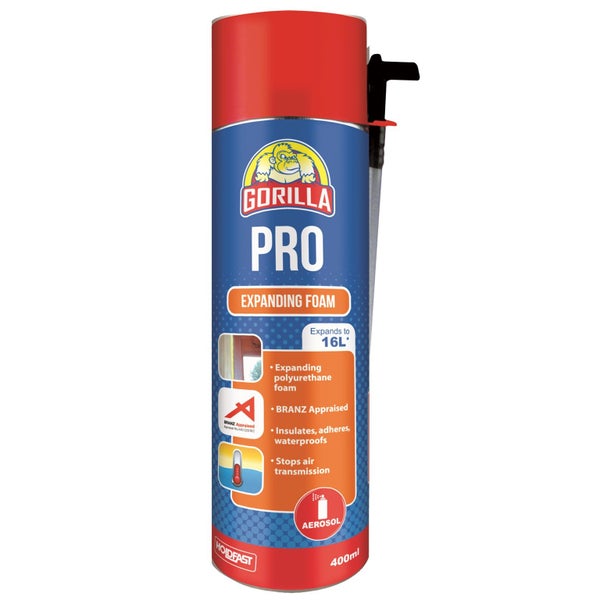 Gorilla Pro Expanding Foam 400ml Aerosol Carousel 1