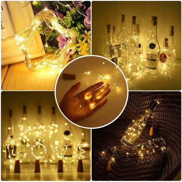 6 Packs LED Decor Light Bottle Cork Light Carousel 14