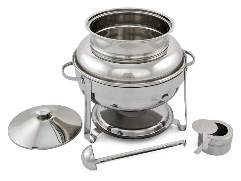 4L Chafing Dish Food Warmer | Commercial Kitchen Stainless Steel Bain Marie Carousel 2