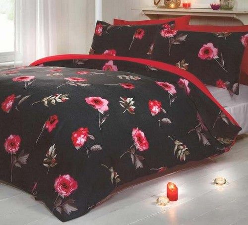Darcy Red Uk Double Duvet Cover Set Trade Me