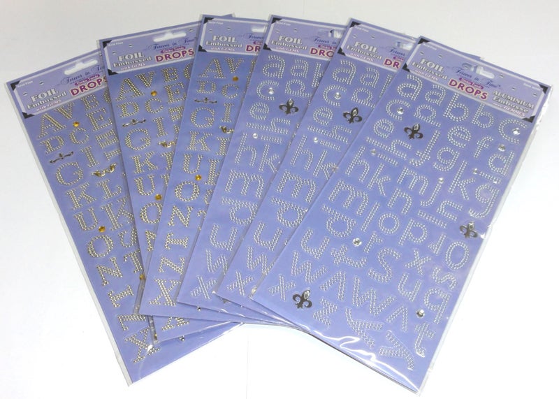 Multi Craft Foil Embossed Alphabet Gold & Silver Stickers - MC-SS460 Set Carousel 1