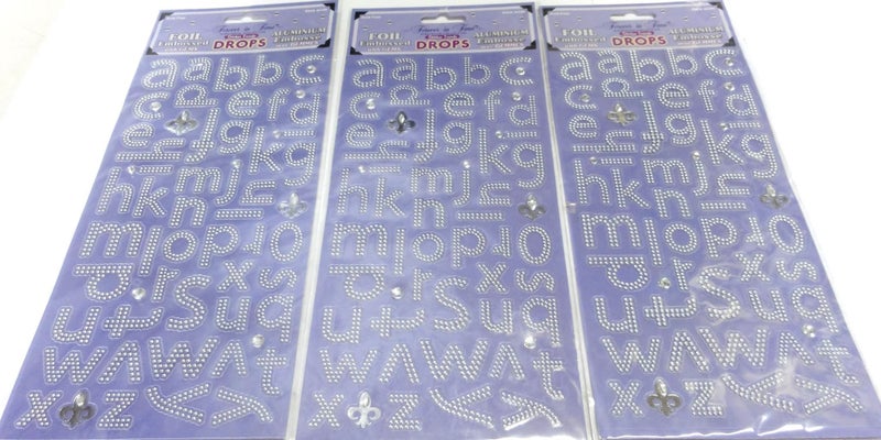 Multi Craft Foil Embossed Alphabet Gold & Silver Stickers - MC-SS460 Set Carousel 2