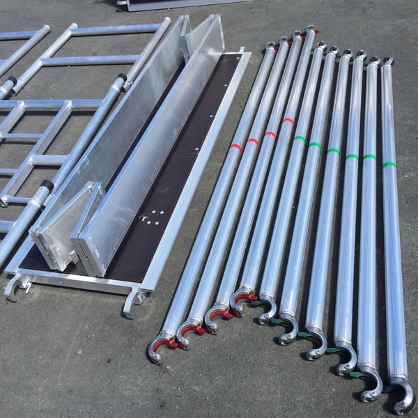 TNC Aluminium Mobile Scaffold 2.5m L x 1.35m W x Top Plank Height 3.84m - 15%OFF Carousel 2