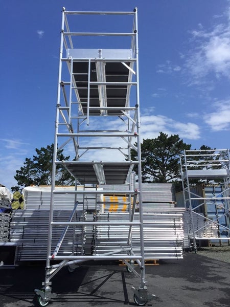 TNC Aluminium Mobile Scaffold 2.5m L x 1.35m W x Top Plank Height 3.84m - 15%OFF Carousel 9