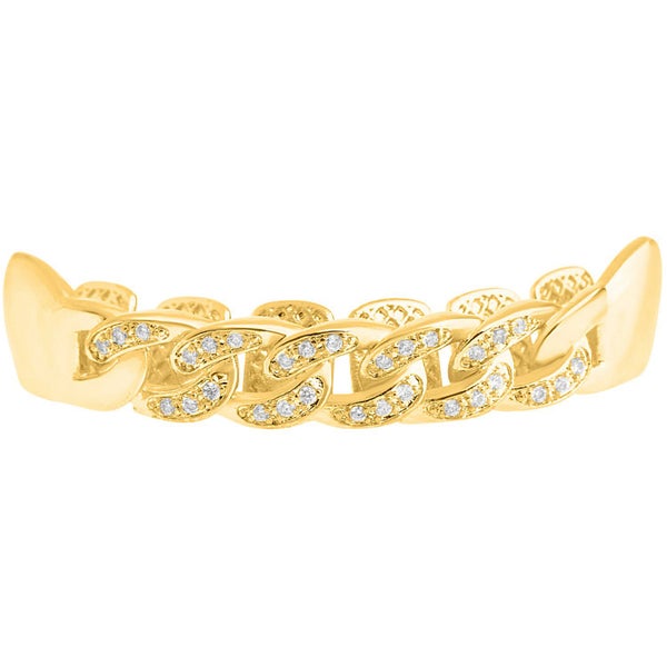 One size fits all Top Grillz - Zirconia Curb Cuban Carousel 1