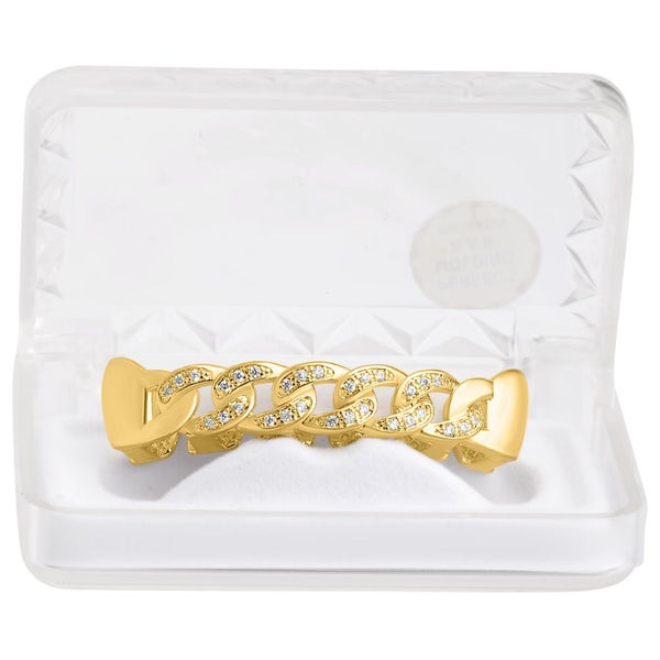 One size fits all Top Grillz - Zirconia Curb Cuban Carousel 3