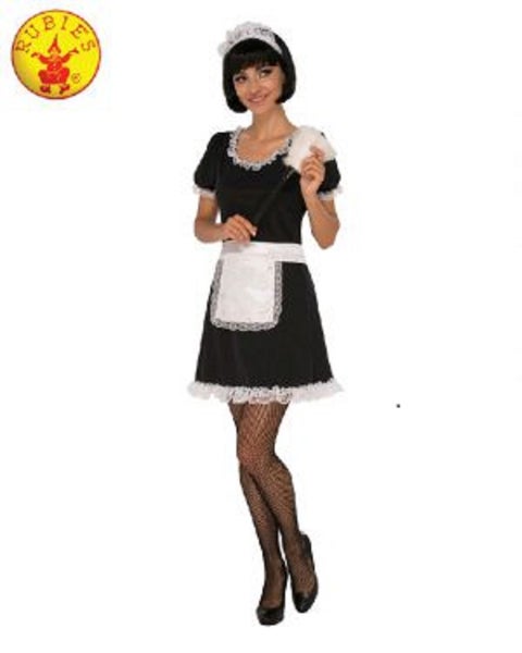 Womens Costume Fancy Dress Cleaner, housemaid, Naughty Saucy Maid Small Carousel 1