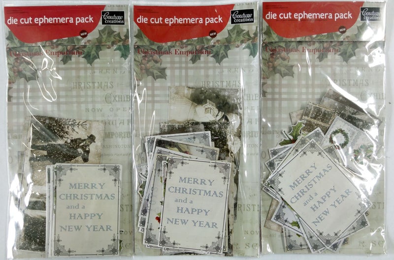 Couture Creations Christmas Festive Emporium Ephemera - 3 Packs CO724554Triple Carousel 1