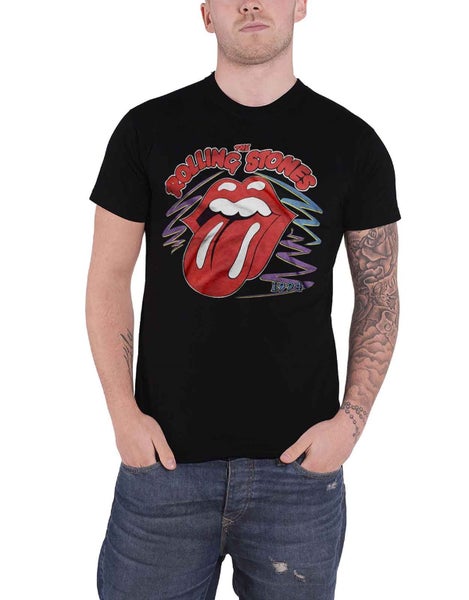 The Rolling Stones T Shirt 1994 Tongue Band Logo new Official Mens Black Carousel 1