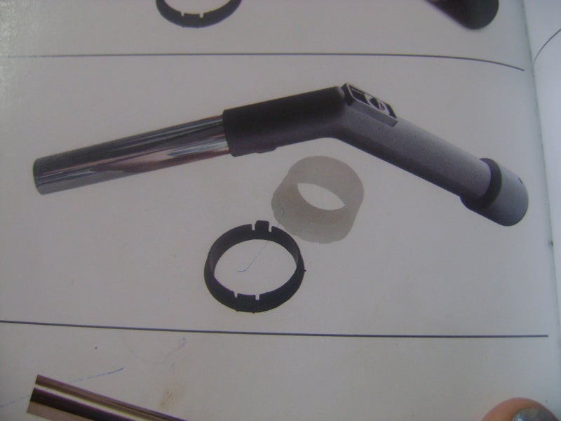 32MM BENT END/VACUUM WAND HANDLE WITH CHROME TIP for Electrolux,Tellus Carousel 1