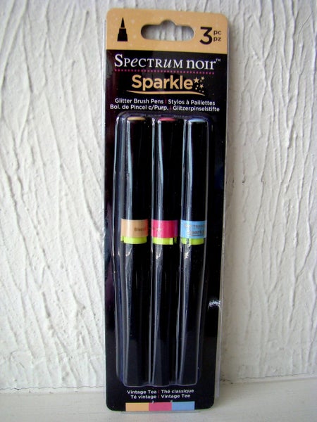 Spectrum Noir Sparkle Glitter Brush Pens Set of 3 Vintage Tea SPECN-SPA-TEA3 Carousel 2