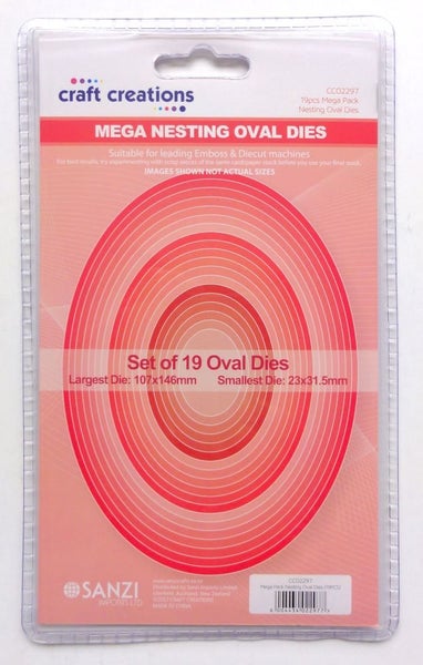 Craft Creations Mega Nesting Dies - Ovals 19 Piece Set CC02297-B Carousel 5