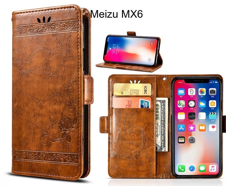 Meizu MX6 Case retro leather wallet case Carousel 1