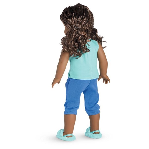 for American Girl 18" Doll ~ GABRIELA PYJAMA'S 3 piece set (inlcudes slippers) Carousel 2