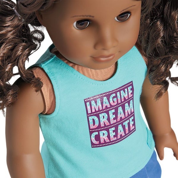 for American Girl 18" Doll ~ GABRIELA PYJAMA'S 3 piece set (inlcudes slippers) Carousel 4