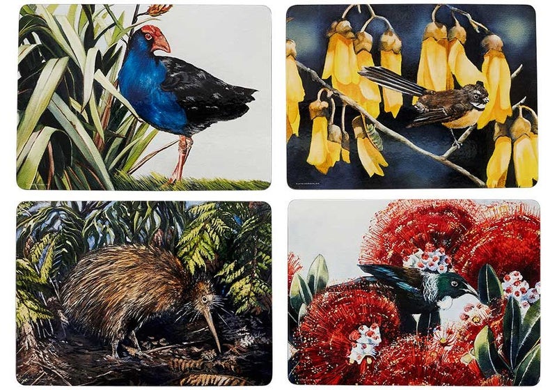 Kiwiana - NZ Bird & Flora 4pk Placemat Carousel 1