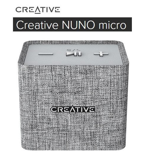 Creative Nuno Micro Designer Cloth Bluetooth Speaker - Grey Carousel 1