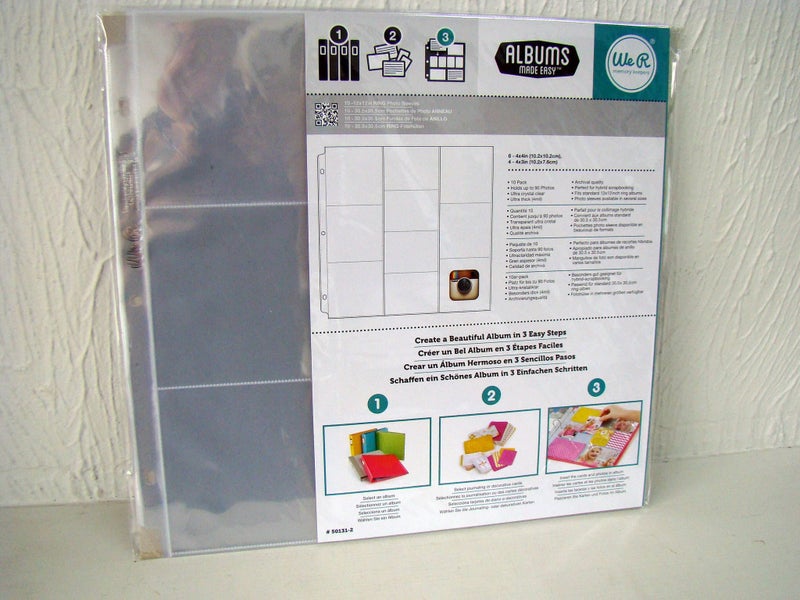 WeR Memory Keepers Photo Sleeves 10 Pack 4x4inch & 4x3Inch Inserts WR50131-2 Carousel 1