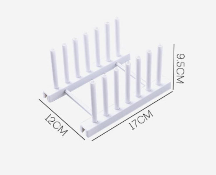 PTN WHITE Plate Rack Dish Drying Rack Multipurpose Plates Holder Stand Drainer Carousel 2