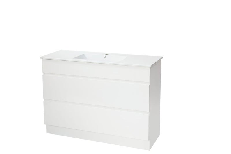 1200mm Square Ceramic Basin White Vanity Carousel 1