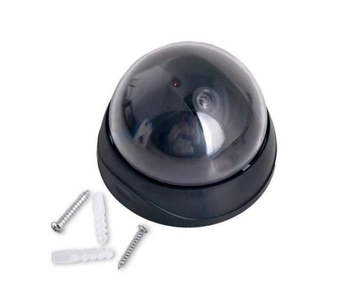 PTN BLACK Dummy Camera Dome with Flash LED Light Fake Camera Simulated Security Carousel 2