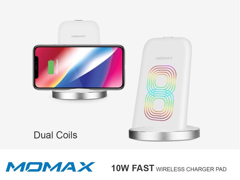Momax Q.Dock 2 Dual Coils QI Wireless FAST Charger Stand UD5 Carousel 1