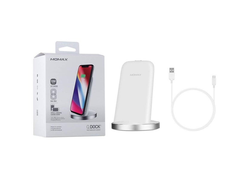 Momax Q.Dock 2 Dual Coils QI Wireless FAST Charger Stand UD5 Carousel 9