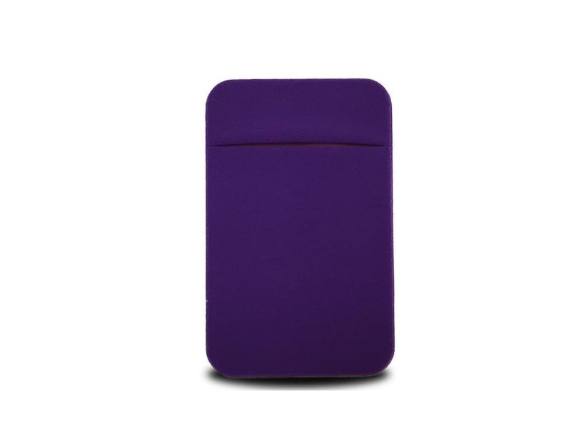 Card Holder for Phone Stick On Cellphone Card Wallet Purple Carousel 1