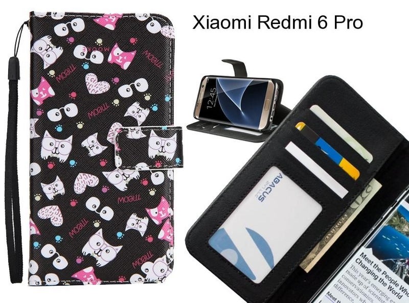 Xiaomi Redmi 6 Pro case 3 card leather wallet case printed ID Carousel 1
