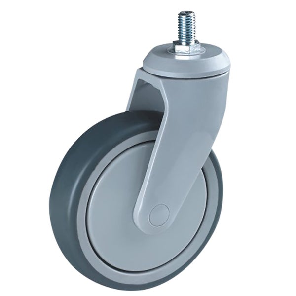 Caster Swivel TPR Nylon Yoke Threaded 70kg 100mm Carousel 1