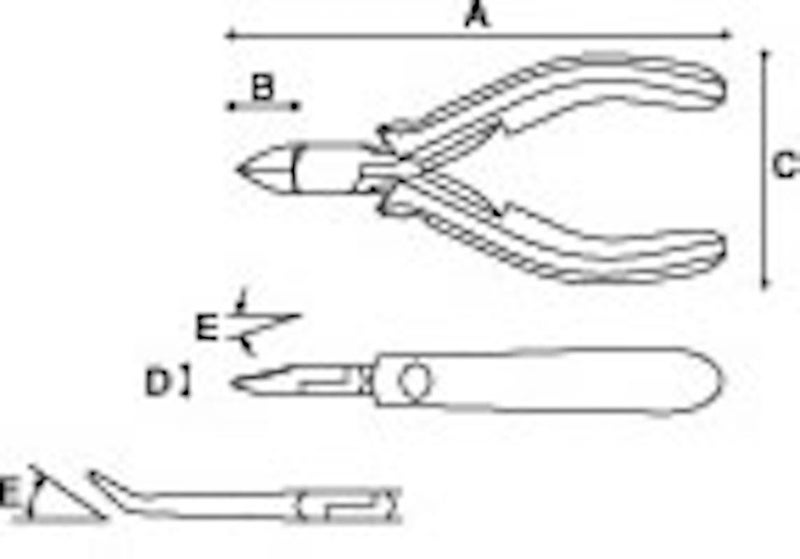 PRICE SLASHED ! Diagonal Cutting Nipper, Keiba 2 Component Handle Series HNC-D34 Carousel 2